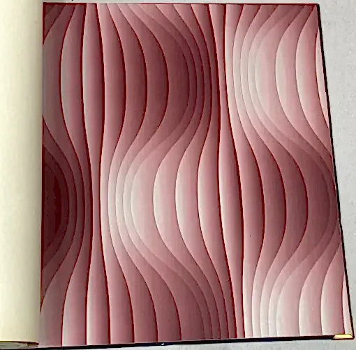 Decowall Crown 4416-02 Duvar Kağıdı Kırmızı Dalgalı 3d