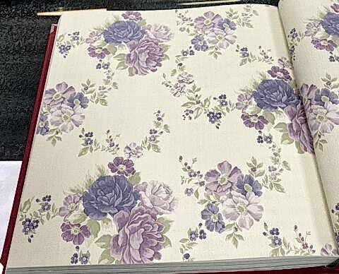 Som Livia 65311-3 Duvar Kağıdı Mavi Çiçek Desenli