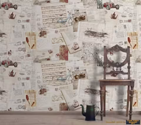 Decowall Bossini 2213-01 Duvar Kağıdı Pembe Pop Art Desenli