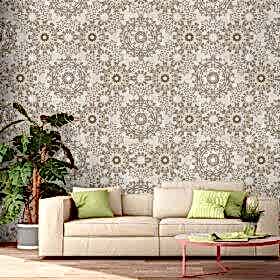 Duka Secret Palace DK.T21250-3 Duvar Kağıdı Kahverengi Simli Damask