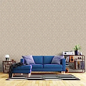 Duka Secret Palace DK.T21420-3 Duvar Kağıdı Sütlü Kahverengi Desenli