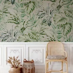 Som Linas 44520-1 Duvar Kağıdı Yeşil Yaprak Desenli