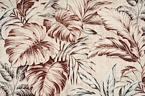 Som Linas 44520-5 Duvar Kağıdı Açık Kahve Yaprak Desenli