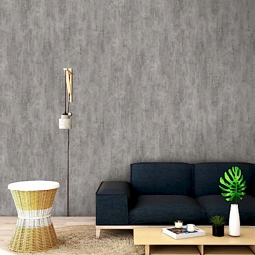 Duka Natura DK.22862-4 Duvar Kağıdı Gri Kendinden Desenli