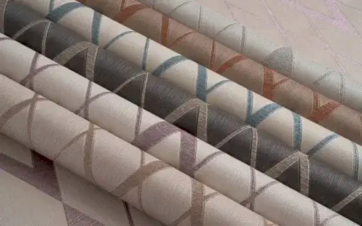 Som Linas 44880-1 Duvar Kağıdı Açık Gri Geometrik Desenli