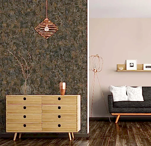 Ravena Contempo 572963-8 Duvar Kağıdı Koyu Kahve Eskitme Desenli