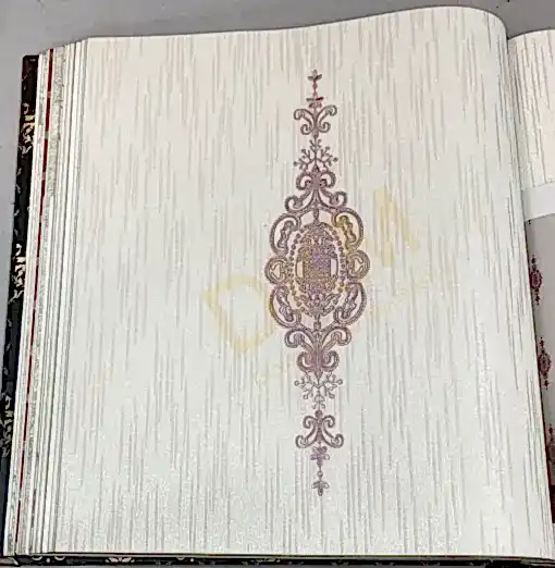 Decowall Armani 3001-01 Duvar Kağıdı Pembe Simli Damask