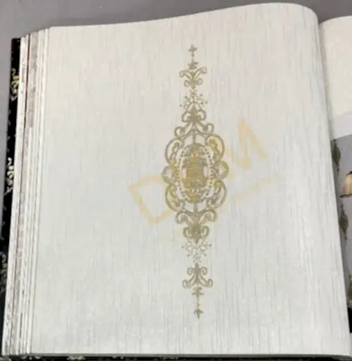 Decowall Armani 3001-02 Duvar Kağıdı Hardal Simli Damask Gri