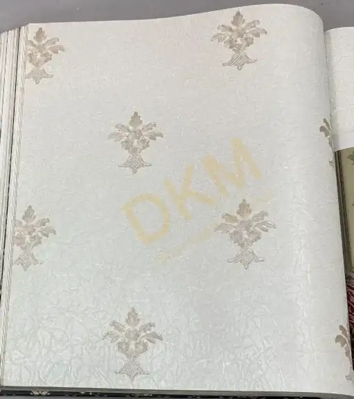 Decowall Armani 3003-01 Duvar Kağıdı Bej Simli Damask