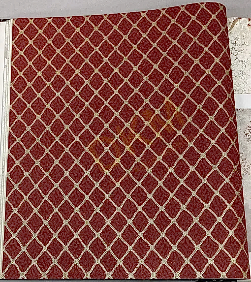 Decowall Armani 3009-01 Duvar Kağıdı Bordo Simli Geometrik