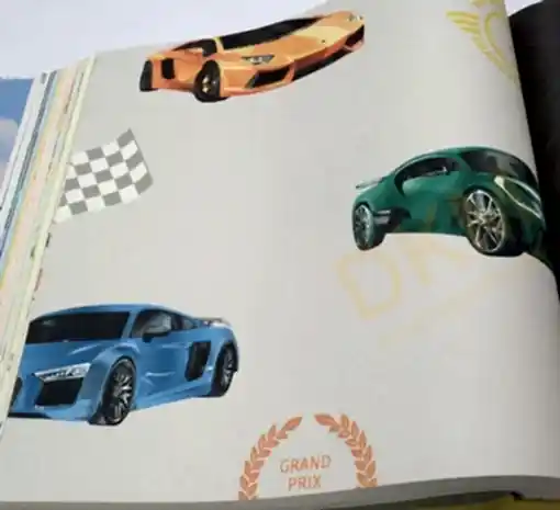 AdaWall Ada Kids 8909-2 Duvar Kağıdı Gri Arabalı