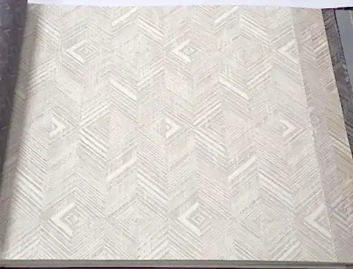 AdaWall Beta 1107-1 Duvar Kağıdı Açık Bej Geometrik Desenli Çizgili