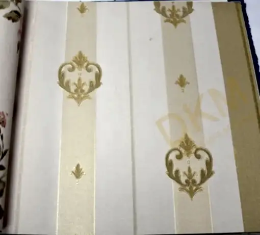 AdaWall Seven 7804-1 Duvar Kağıdı Açık Bej Damask Desen Çizgili