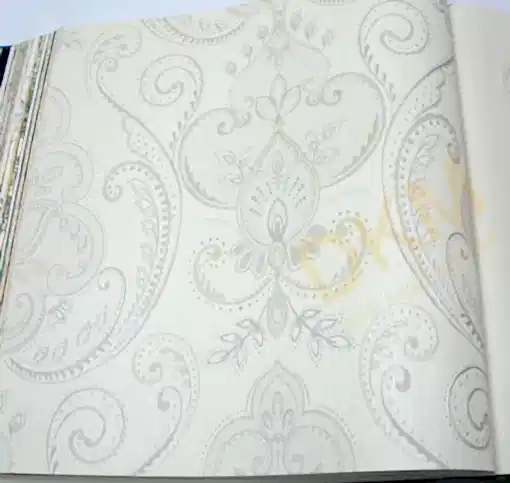 AdaWall Tropicano 9901-1 Duvar Kağıdı Beyaz Damask Desen
