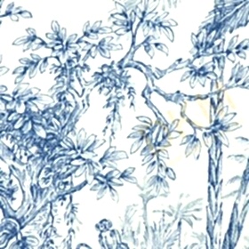 Alternative view of AdaWall Tropicano 9909-2 Duvar Kağıdı Mavi Ağaç Desenli Tropikal