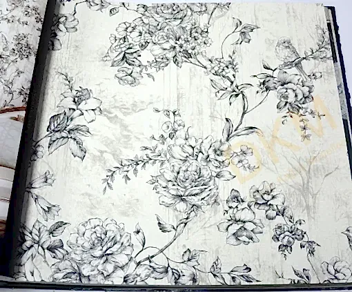 AdaWall Tropicano 9914-1 Duvar Kağıdı Beyaz Çiçek Desenli