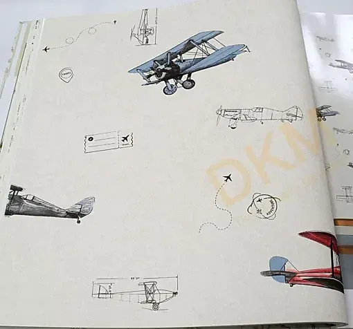 DecoWall Deco Junior 1209-03 uçaklı Duvar Kağıdı