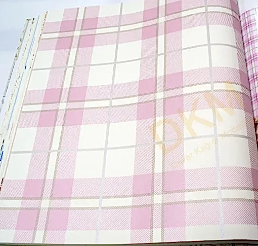 DecoWall Deco Junior 1213-01 pembe kareli Duvar Kağıdı
