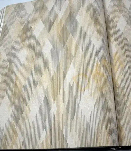 Decowall Orlando 1507-01 Duvar Kağıdı Krem Geometrik Desenli Çizgili