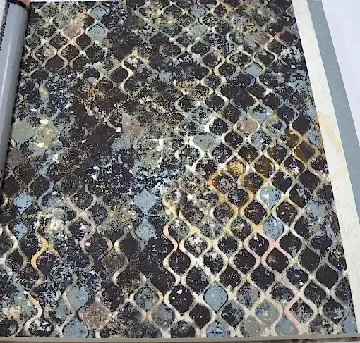Decowall Retro 5012-01 Duvar Kağıdı Antrasit Simli Modern Desenli
