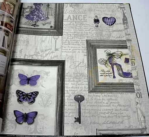 Decowall Royal Port 8810-01 Duvar Kağıdı Gri Pop Art Desenli Mor