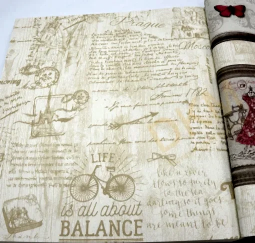 Decowall Royal Port 8812-02 Duvar Kağıdı Krem Simli Pop Art Desenli