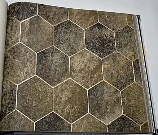 Som Vivo 33590-1 Duvar Kağıdı Kahverengi Geometrik Desenli