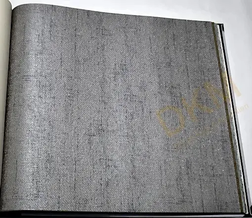 Som Vivo 33870-1 Duvar Kağıdı Koyu Gri Simli Kendinden Desenli
