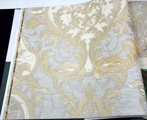 AdaWall Ephes 1002-2 Damask büyük, Simli Duvar Kağıdı 10m²