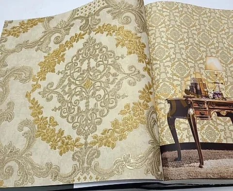 AdaWall Ephes 6802-4 Damask büyük, Simli Duvar Kağıdı 10m²