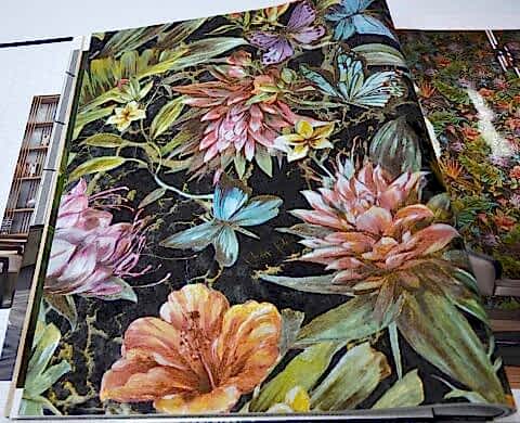 İthal Phillipp Plein Z82-1 Z80011 Çiçek yaprak Duvar Kağıdı 10m²