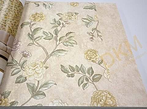 ithal Satin Flowers SF111-1 Z66801 Çiçek yaprak Duvar Kağıdı 5m²