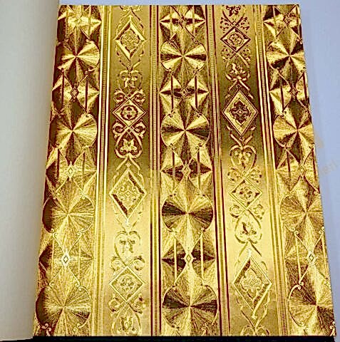 İnce şerit çizgili D41-1 90111 Gold Duvar Kağıdı 5m²